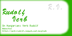 rudolf verb business card